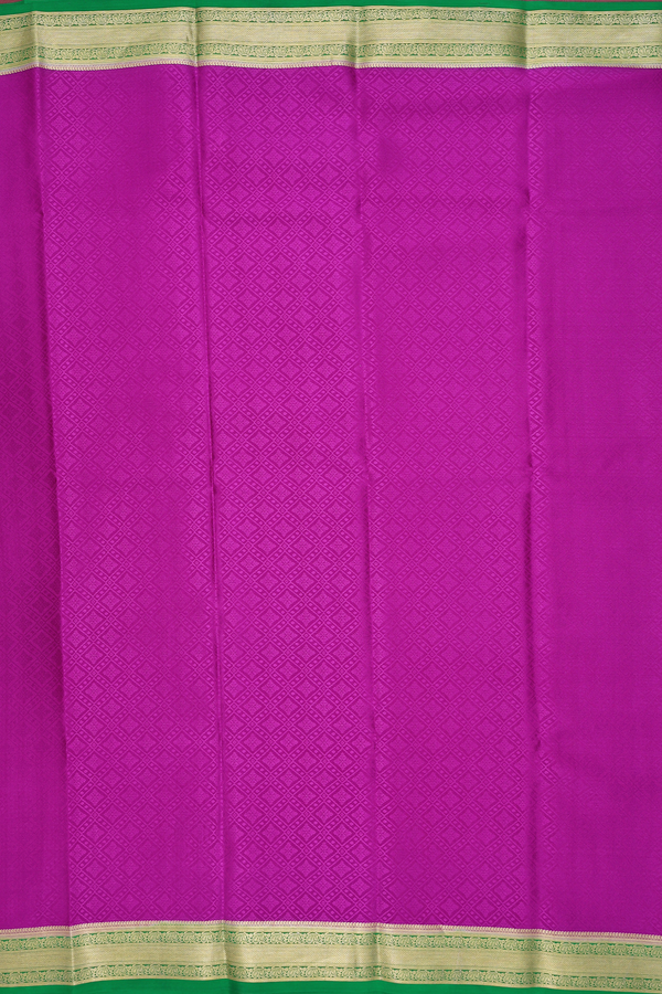 Mysore Silk Saree In Purple With Self Design