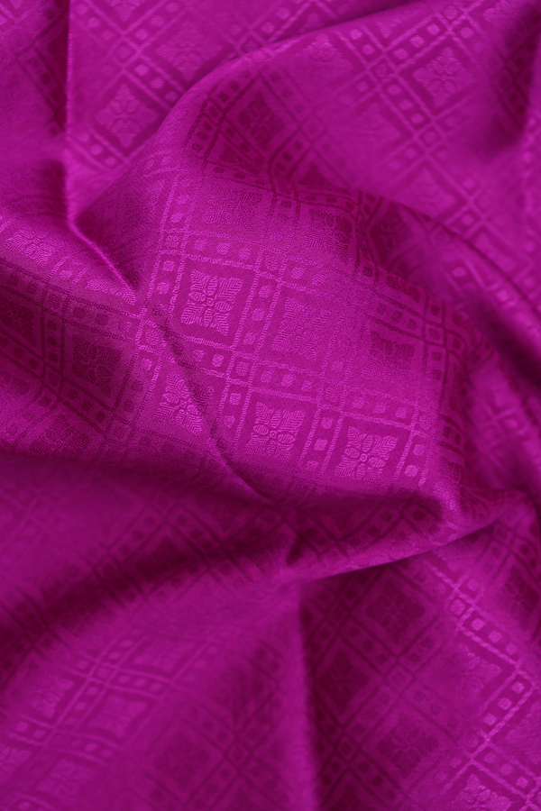 Mysore Silk Saree In Purple With Self Design