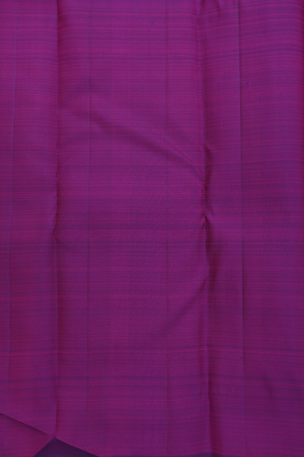 Kanchipuram Silk Saree In Purple With Stripes Design