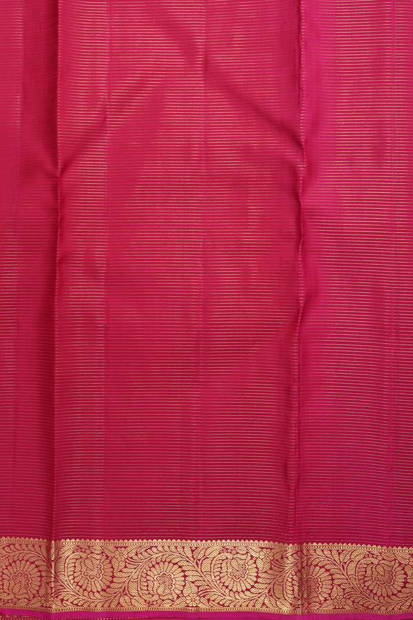 Kanchipuram Silk Saree In Purple With Stripes Design