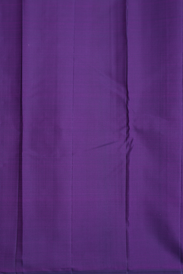 Kanchipuram Silk Saree In Purple With Stripes Design