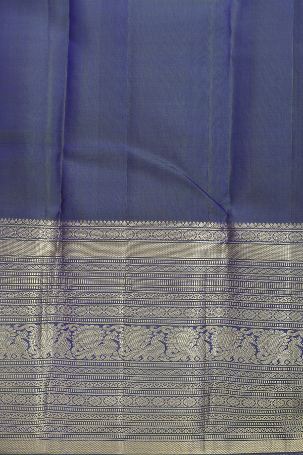 Kanchipuram Silk Saree In Purple With Stripes Design