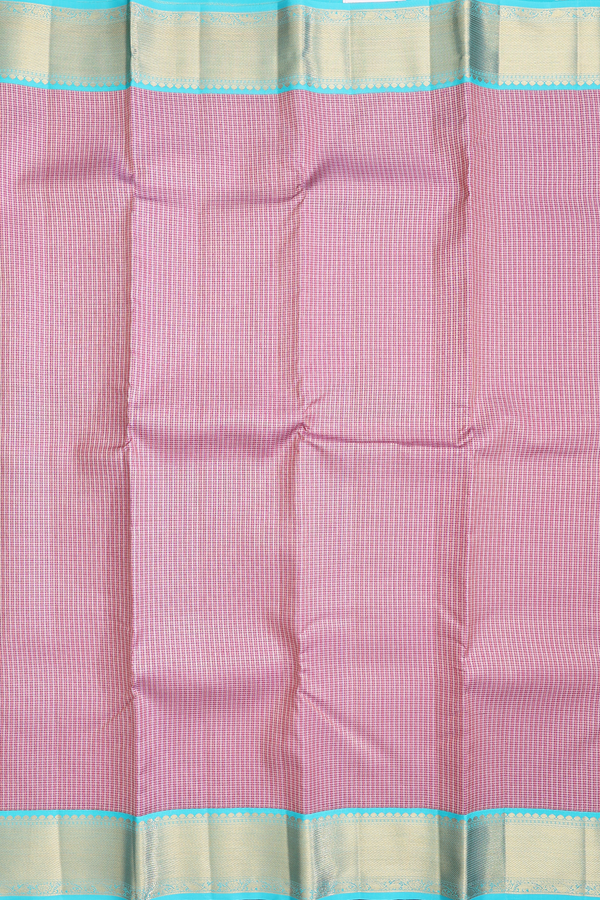 Kanchipuram Silk Saree In Purple With Stripes Design