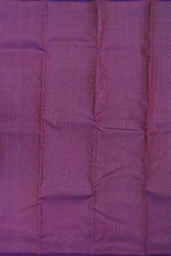 Kanchipuram Silk Saree In Purple With Stripes Design