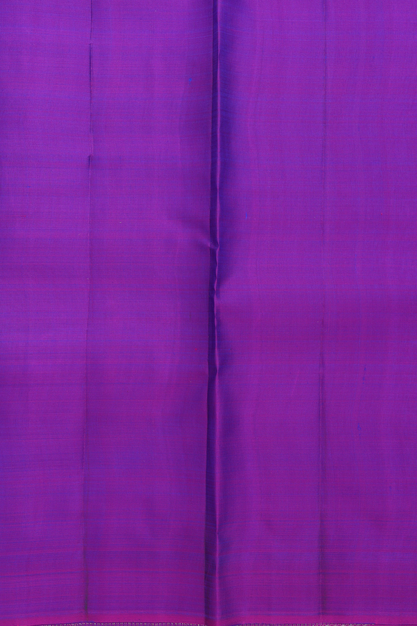Kanchipuram Silk Saree In Purple With Stripes Design