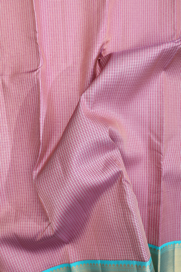 Kanchipuram Silk Saree In Purple With Stripes Design