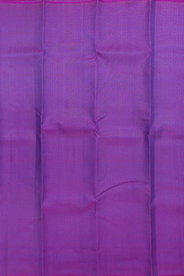 Kanchipuram Silk Saree In Purple With Stripes Design