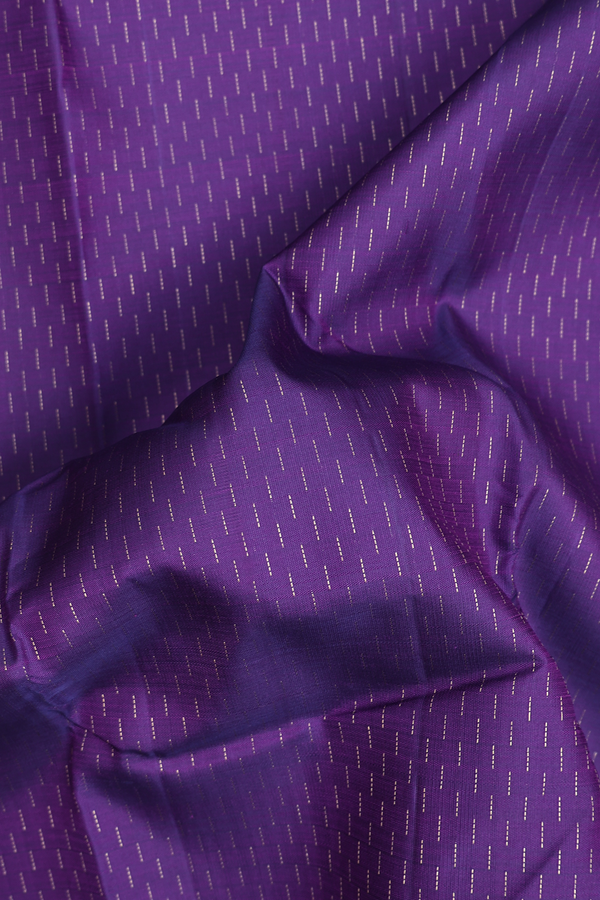 Kanchipuram Silk Saree In Purple With Stripes Design