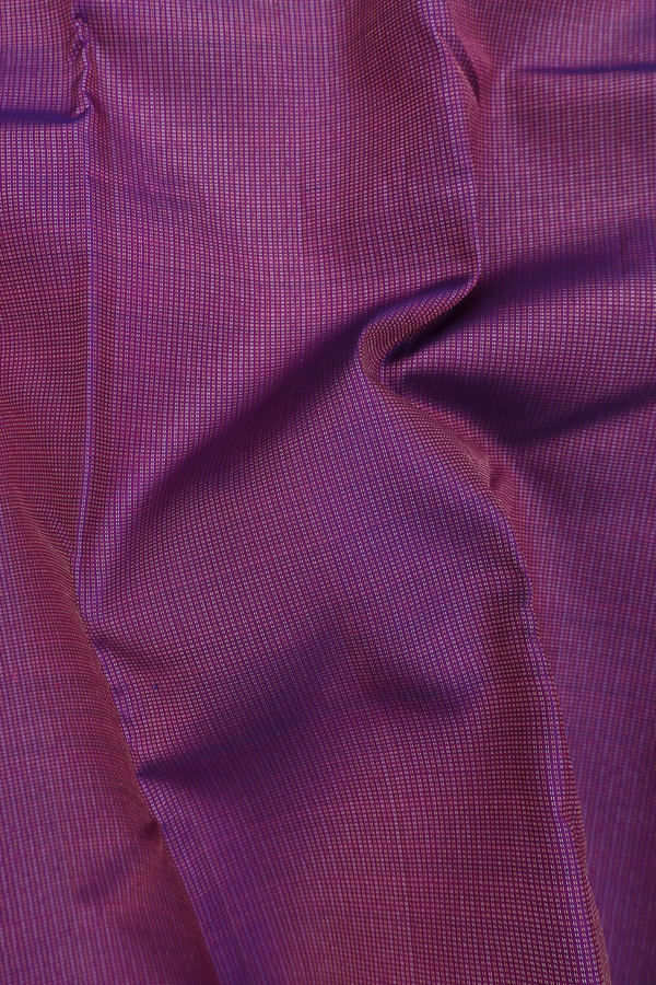 Kanchipuram Silk Saree In Purple With Stripes Design