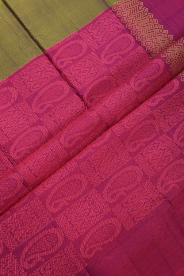 Kanchipuram Silk Saree In Purple With Threadwork Buttas