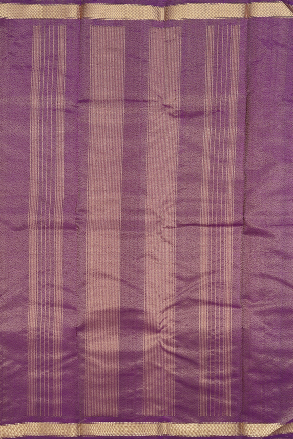 Kanchipuram Silk Saree In Purple With Tissue