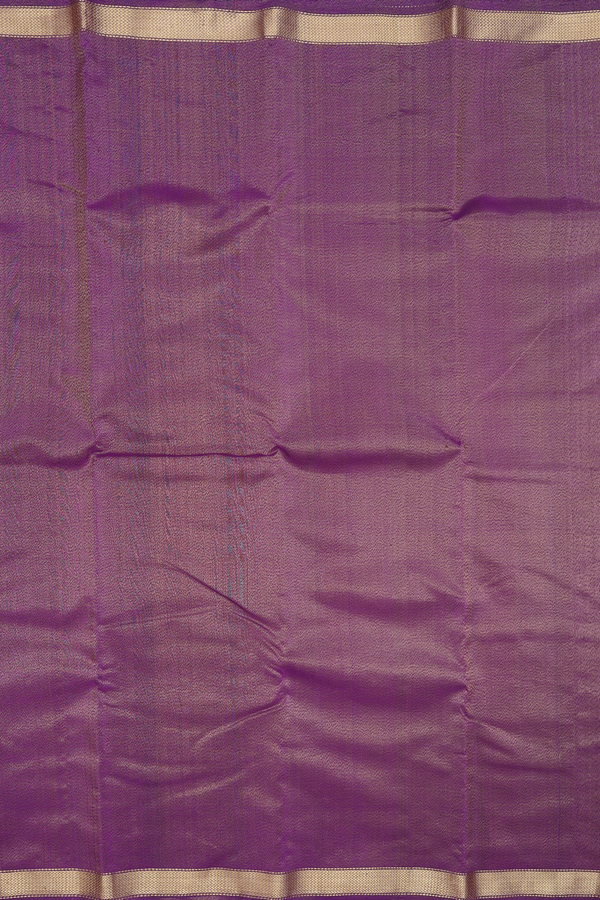 Kanchipuram Silk Saree In Purple With Tissue