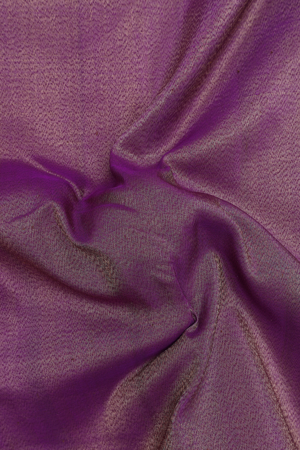 Kanchipuram Silk Saree In Purple With Tissue