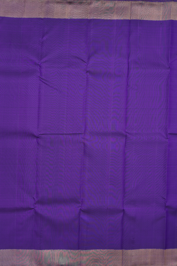 Kanchipuram Silk Saree In Purple With Zari Border