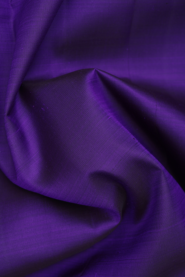 Kanchipuram Silk Saree In Purple With Zari Border