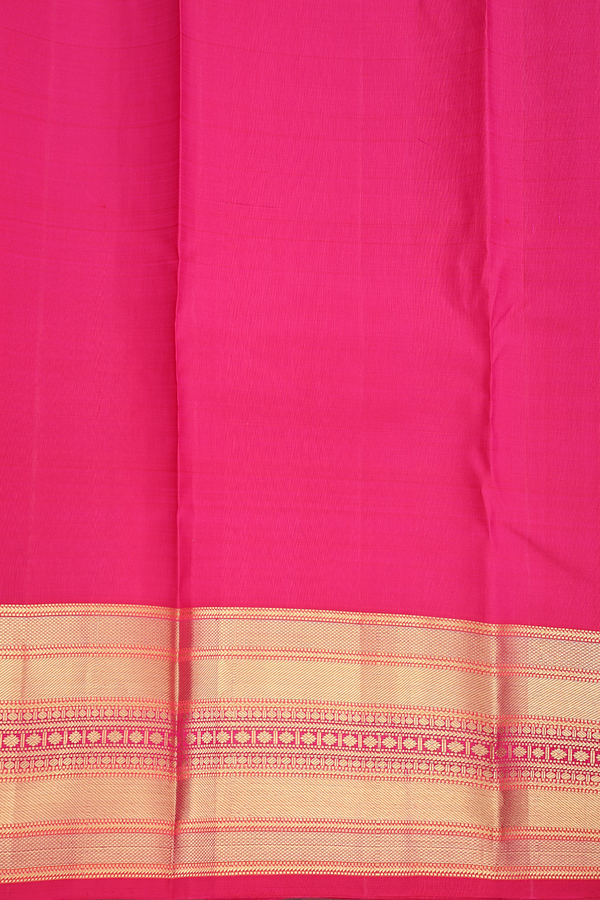 Kanchipuram Silk Saree In Purple With Zari Buttas