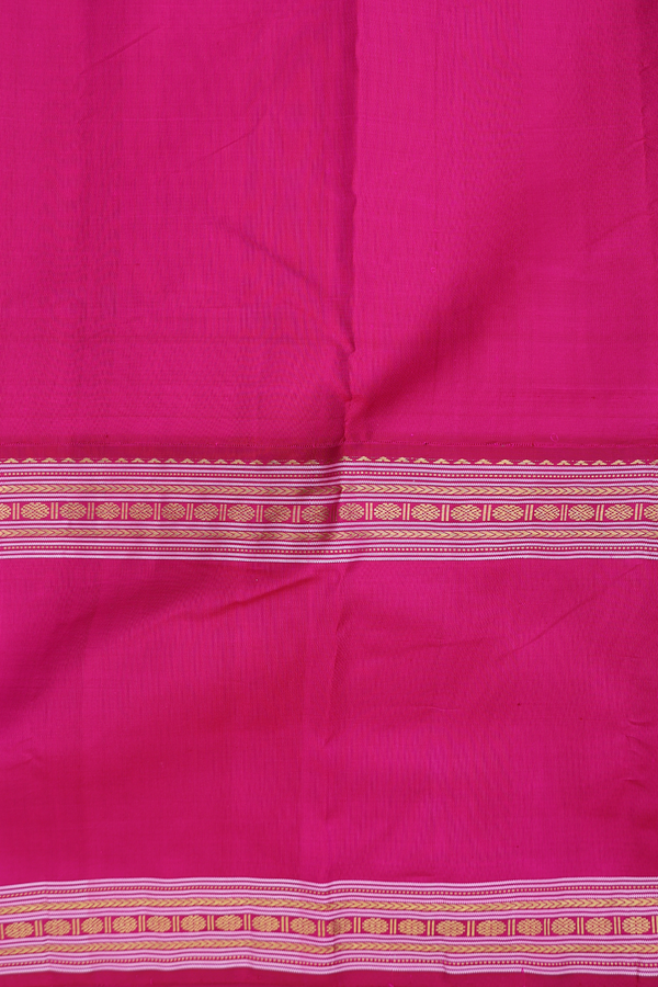 Kanchipuram Silk Saree In Purple With Zari Buttas