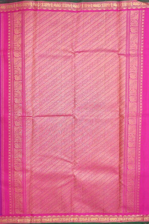 Kanchipuram Silk Saree In Purple With Zari Buttis
