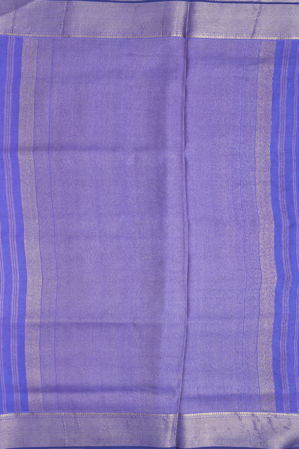 Kanchipuram Silk Saree In Purplish Blue With Brocade Design