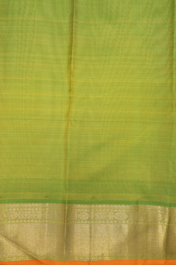 Kanchipuram Silk Saree In Rani Pink Peacock Buttas
