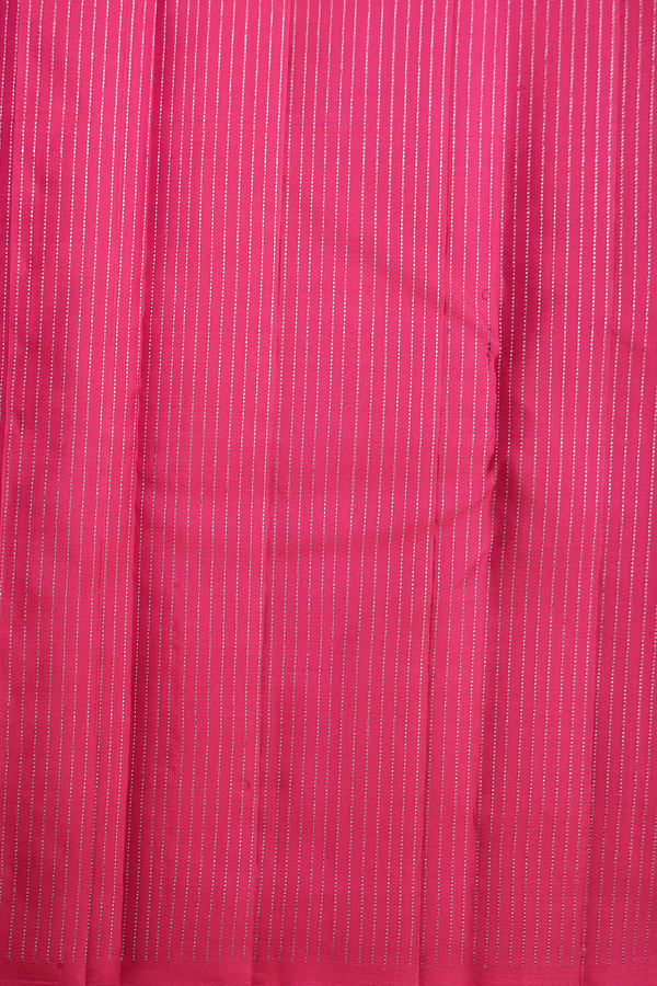 Kanchipuram Silk Saree In Rani Pink With Allover Design