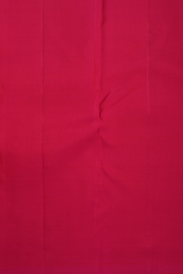 Kanchipuram Silk Saree In Rani Pink With Brocade Design