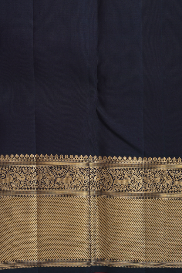 Kanchipuram Silk Saree In Rani Pink With Brocade Design