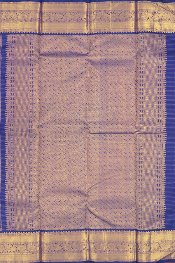 Kanchipuram Silk Saree In Rani Pink With Checks Design