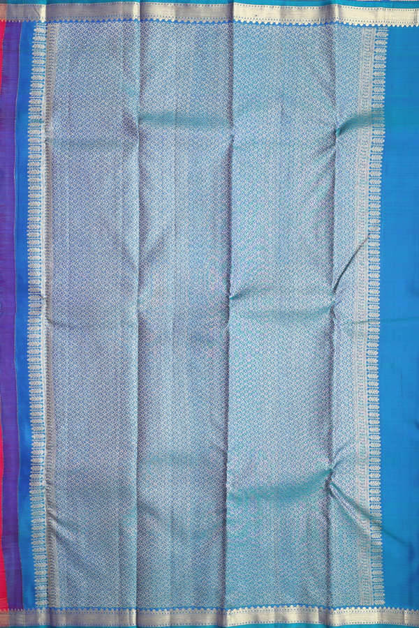 Kanchipuram Silk Saree In Rani Pink With Checks Design