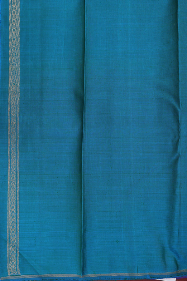 Kanchipuram Silk Saree In Rani Pink With Checks Design