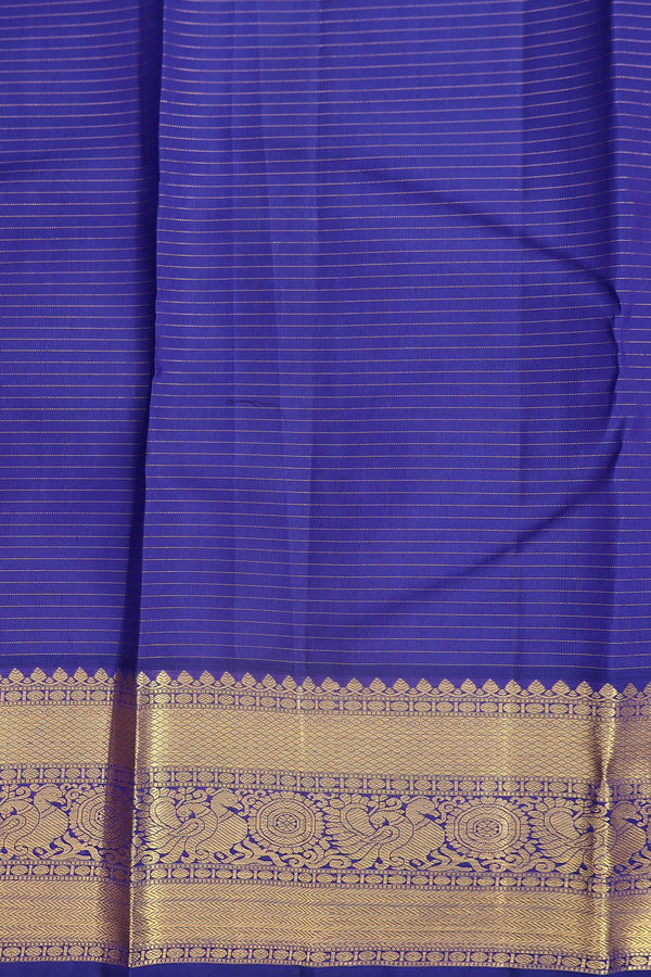 Kanchipuram Silk Saree In Rani Pink With Checks Design
