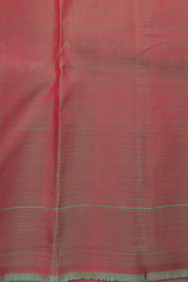 Kanchipuram Silk Saree In Rani Pink With Paisley Buttas