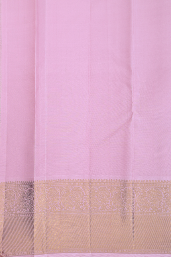 Kanchipuram Silk Saree In Rani Pink With Peacock Buttas