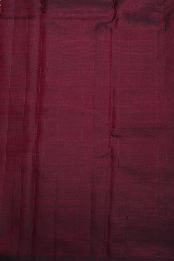 Kanchipuram Silk Saree In Rani Pink With Stripes Design