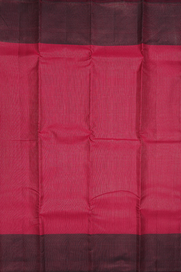 Kanchipuram Silk Saree In Rani Pink With Stripes Design