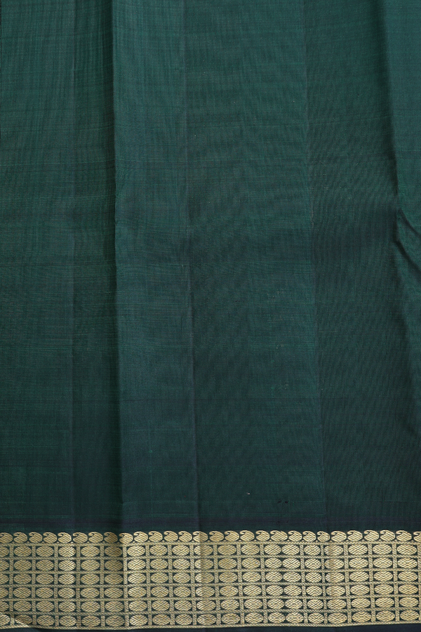 Kanchipuram Silk Saree In Rani Pink With Stripes Design