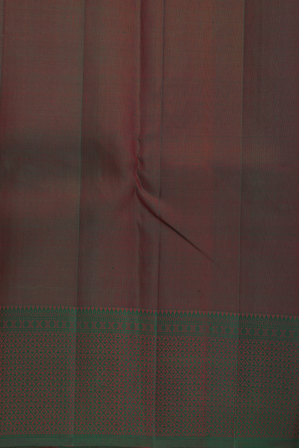 Kanchipuram Silk Saree In Rani Pink With Stripes Design