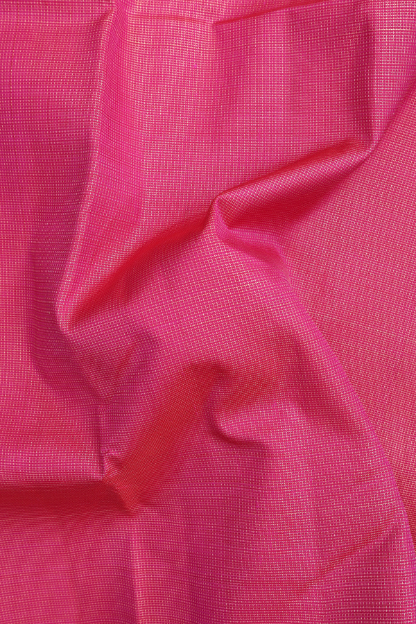 Kanchipuram Silk Saree In Rani Pink With Stripes Design