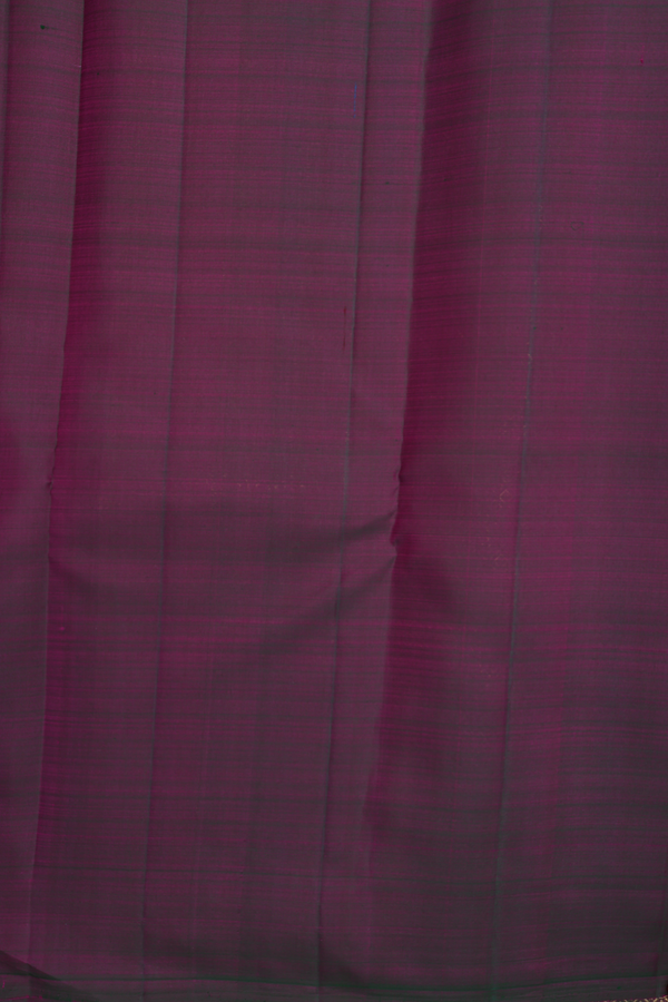 Kanchipuram Silk Saree In Rani Pink With Zari Stripes