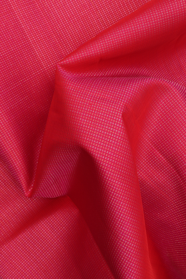Kanchipuram Silk Saree In Rani Pink With Zari Stripes