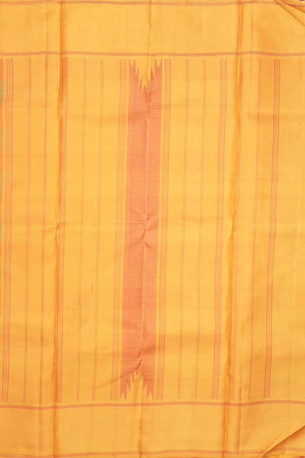 Kanchipuram Silk Saree In Red And Green With Checks Design