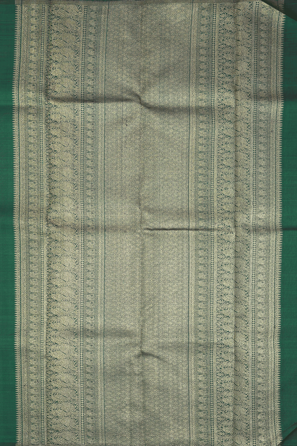 Kanchipuram Silk Saree In Red And Orange With Checks Design