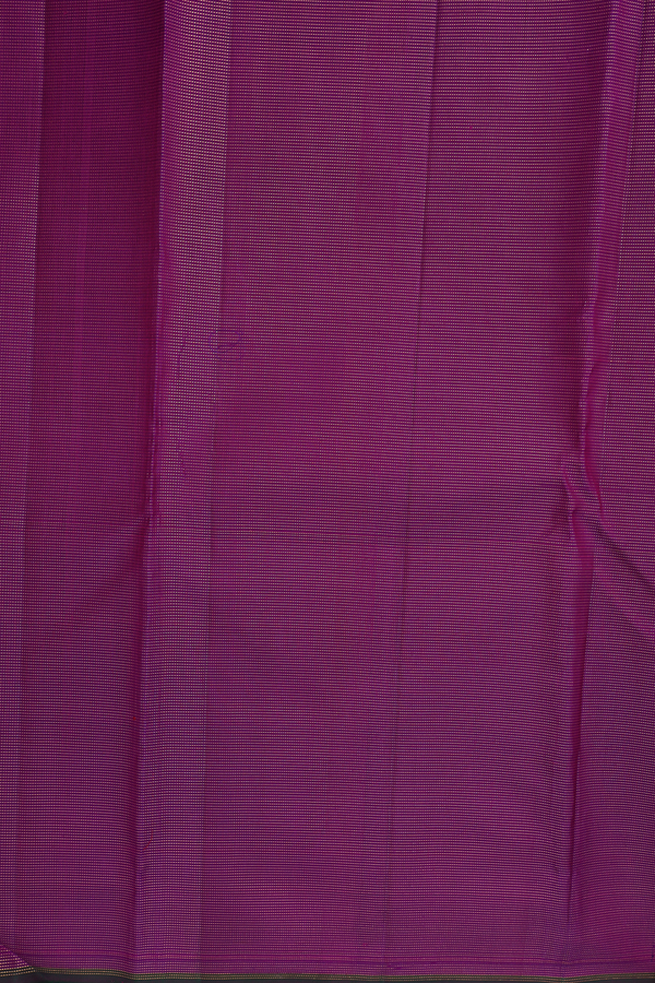 Kanchipuram Silk Saree In Red And Purple With Stripes Design