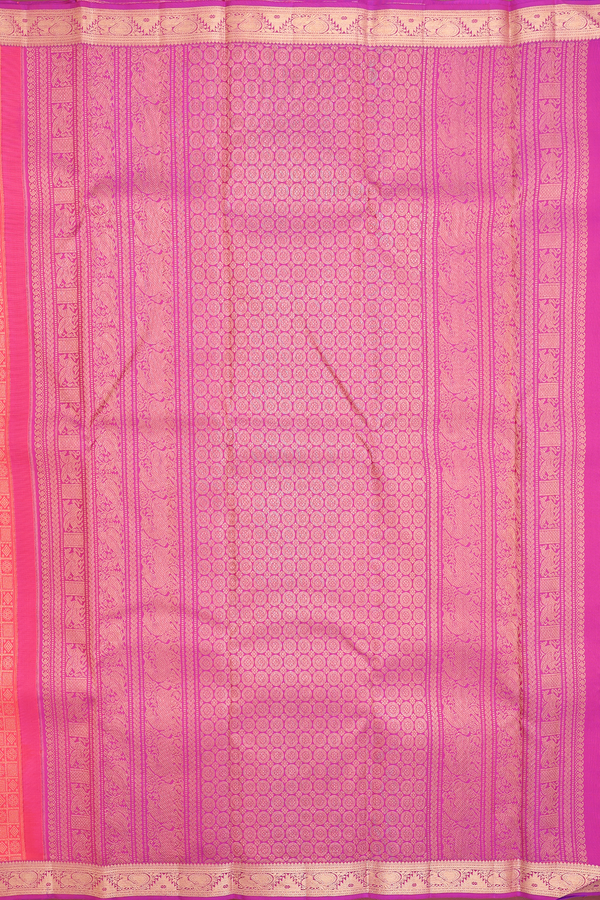 Kanchipuram Silk Saree In Red With Brocade Design