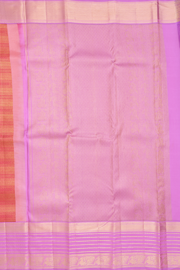 Kanchipuram Silk Saree In Red With Brocade Design