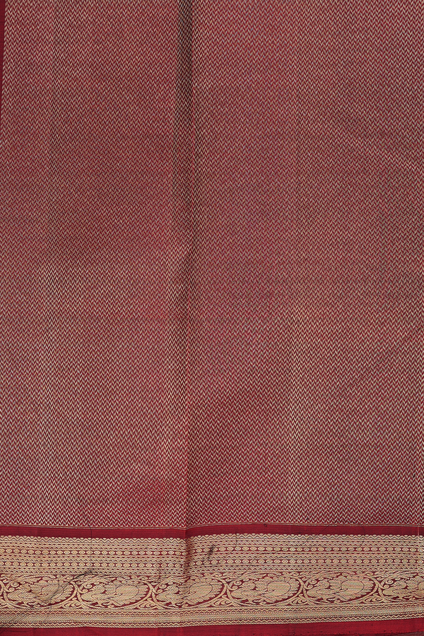 Kanchipuram Silk Saree In Red With Brocade Design