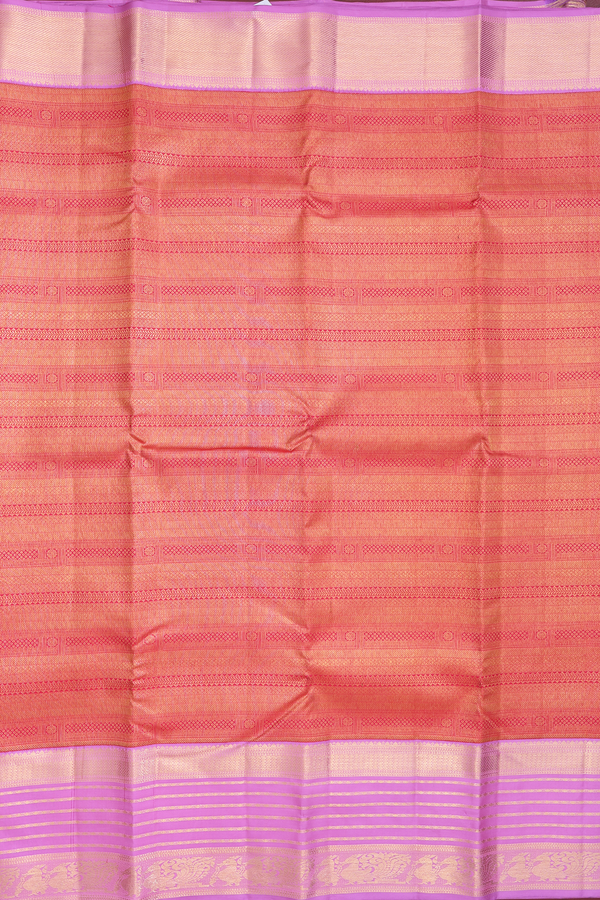 Kanchipuram Silk Saree In Red With Brocade Design