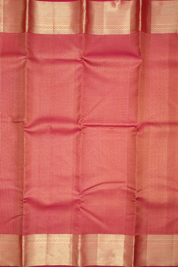 Kanchipuram Silk Saree In Red With Brocade Design