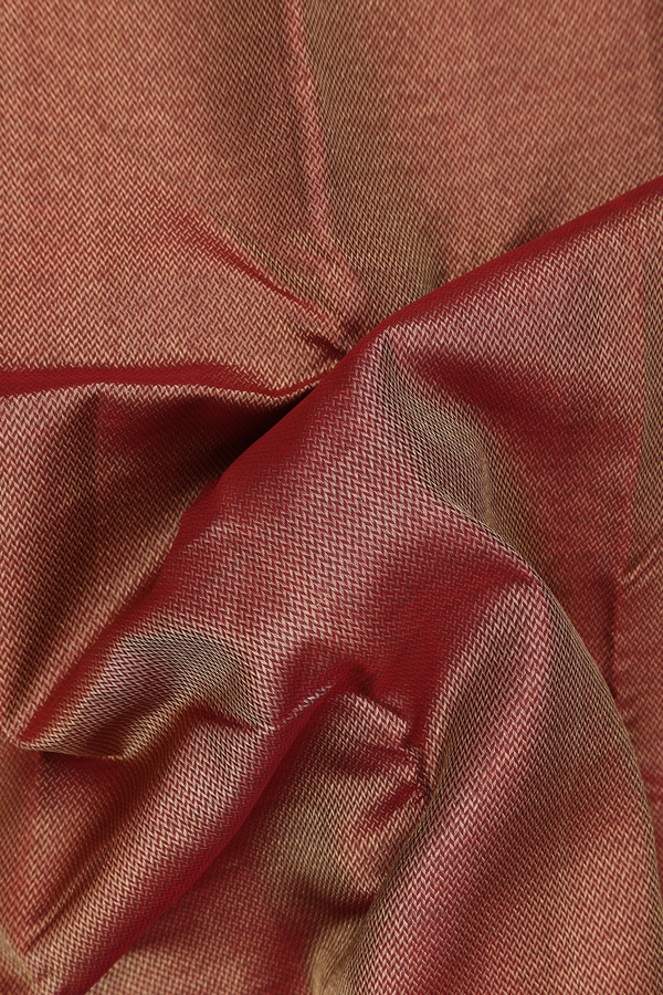 Kanchipuram Silk Saree In Red With Brocade Design