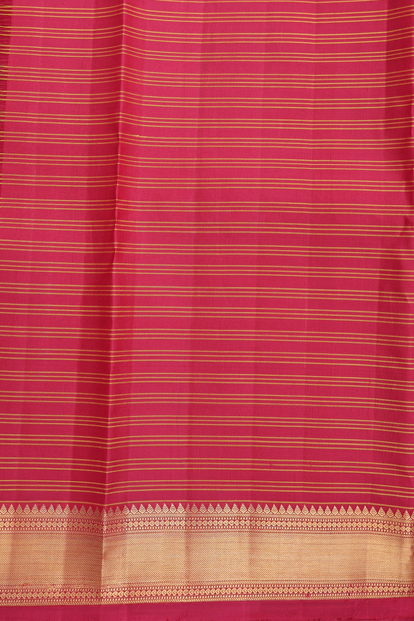 Kanchipuram Silk Saree In Red With Checks Design